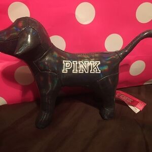 Victoria's Secret PINK Black and Pink Dog Figurine